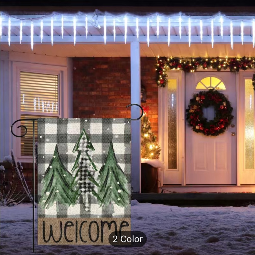 Holiday Welcome Garden Flag